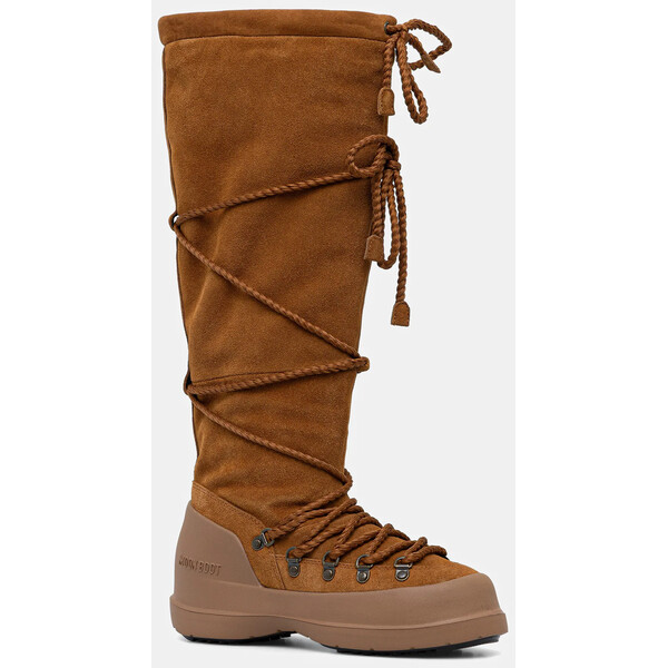 Moon Boot śniegowce zamszowe MB LUNA BOOT EXTRA SUEDE  kolor brązowy 80D2480200 M008 80D2480200.M008