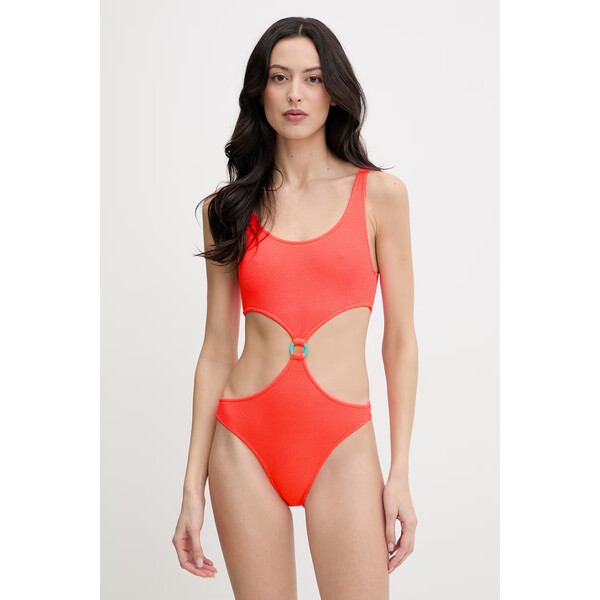 Banana Moon jednoczęściowy strój kąpielowy Scrunchymix  kolor pomarańczowy miękka miseczka ROLLING.SCRUNCH