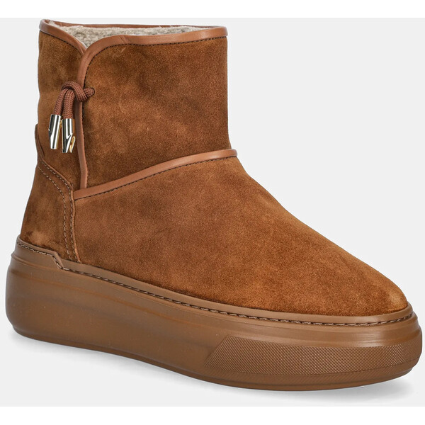 Furla śniegowce zamszowe Nuage Snow Boot  kolor brązowy YK30NUA BX4212 RY000 YK30NUA.BX4212.RY000