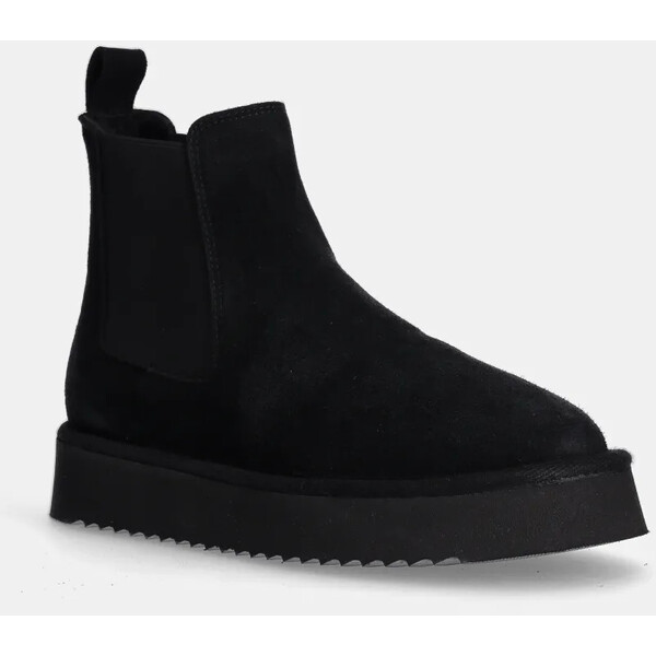 Copenhagen śniegowce  damskie kolor czarny na płaskim obcasie ocieplone CPH258