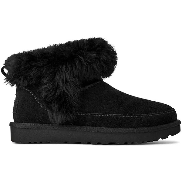 UGG śniegowce zamszowe Classic Ultra Mini Chalet  kolor czarny 1173832.BLK