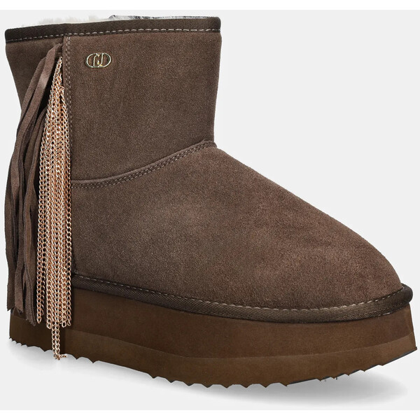 Liu Jo śniegowce zamszowe JANE 09  kolor brązowy SF5109PX002S3830