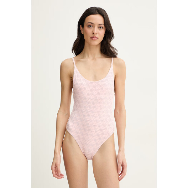 Guess strój kąpielowy jednoczęściowy damski DIANE  różowy E6GJ25 KCUO2 E6GJ25.KCUO2