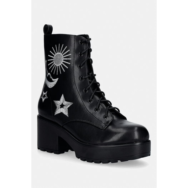 Koi Footwear botki Astro Silver Star Moon Chunky Boots  damskie kolor czarny na słupku Astro Silver Star Moon Chunky Boots Astro.Silver.Star