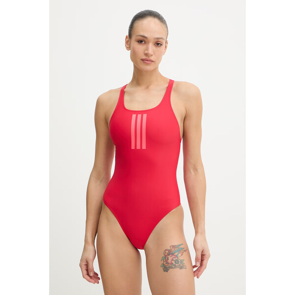 adidas Performance jednoczęściowy strój kąpielowy  kolor czerwony miękka miseczka JG5817