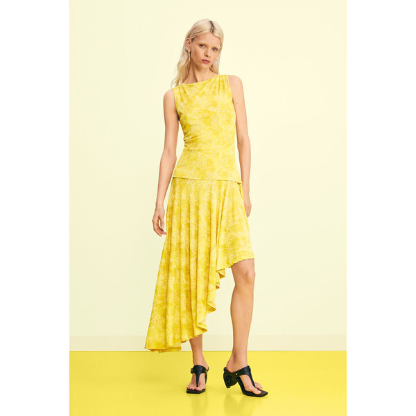 Desigual Asymetryczna sukienka we wzory 26SWVKXJ8018