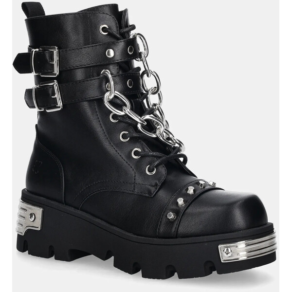 Koi Footwear botki Shackled Shadows Heavy Duty  damskie kolor czarny na platformie Shackled.Shadows