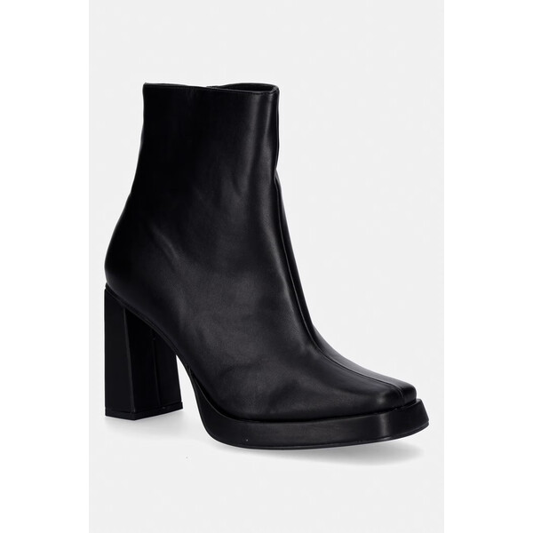 Koi Footwear botki Halla Black Heeled Boots  damskie kolor czarny na słupku Halla Black Heeled Boots