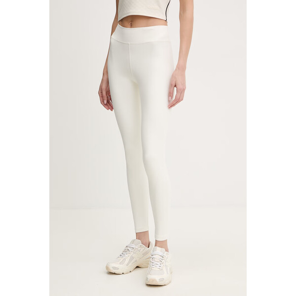 Guess legginsy MARGOT  damskie kolor beżowy gładkie V6RB11 KD952 V6RB11.KD952