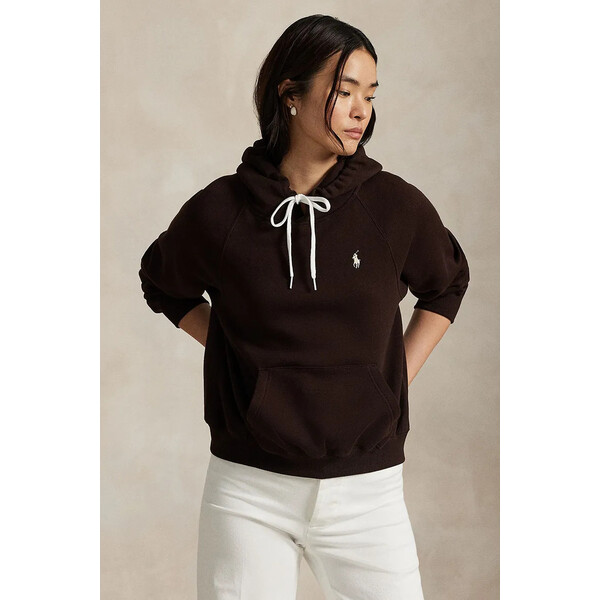 Polo Ralph Lauren bluza z kapturem damska  brązowa 211971698