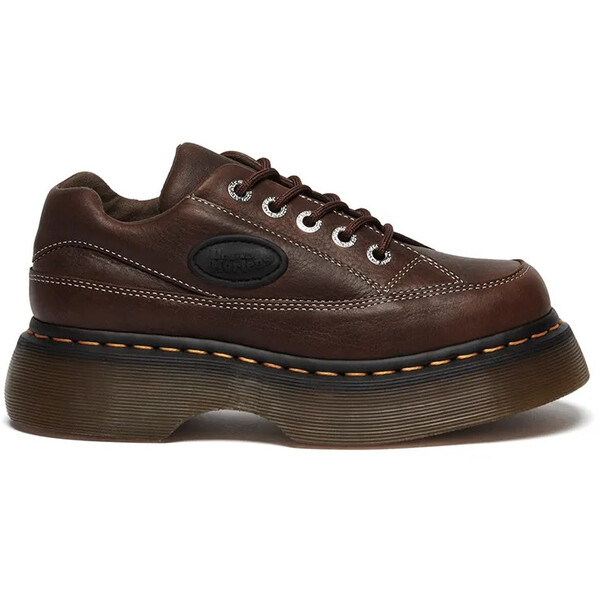 Dr. Martens półbuty skórzane Buzz 5i  damskie kolor brązowy na platformie DM41129200