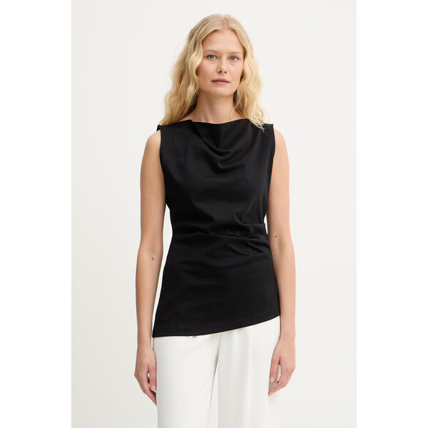 BOSS top damski bawełniany Emiaka  czarny 50558899