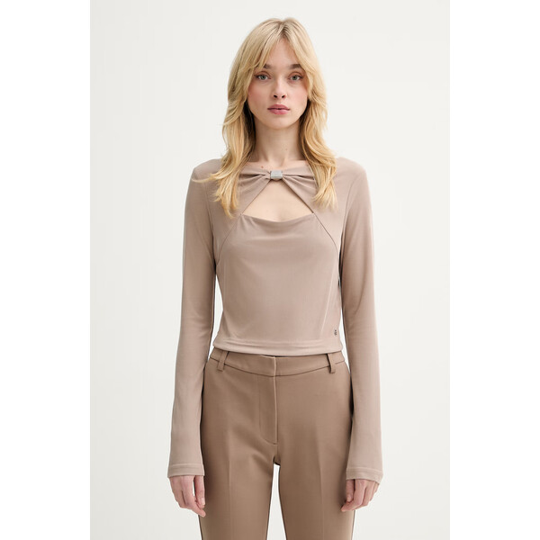 Guess longsleeve MILENA  kolor beżowy W6RP11 KAQL2 W6RP11.KAQL2