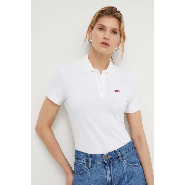 Levi's polo  damski kolor biały 52599