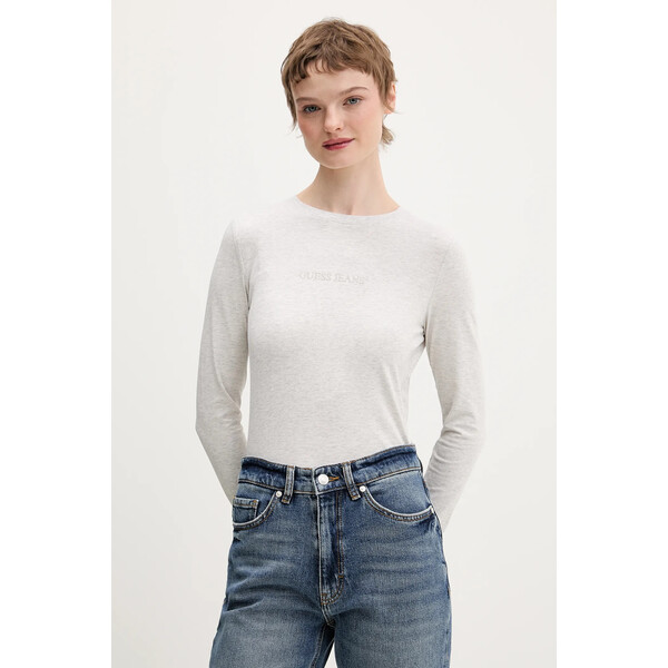 Guess Jeans longsleeve  damski kolor szary W4YI22 J1314 W4YI22.J1314