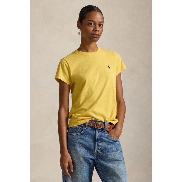 Polo Ralph Lauren t-shirt bawełniany  damski kolor żółty 211B14605