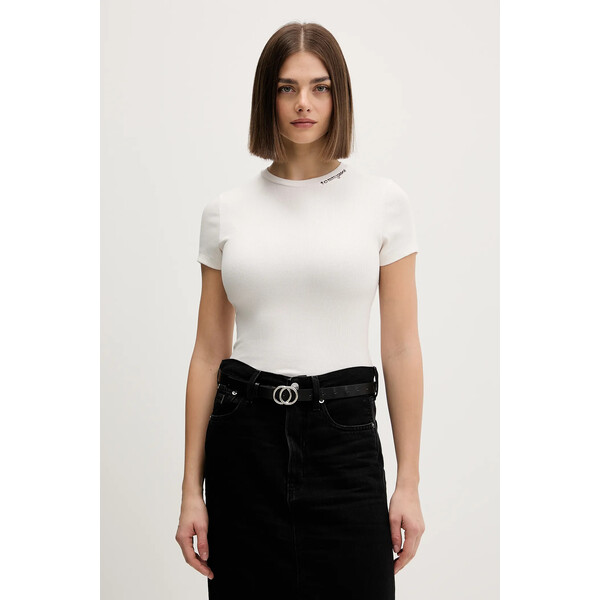 Tommy Jeans t-shirt  damski kolor biały DW0DW22079