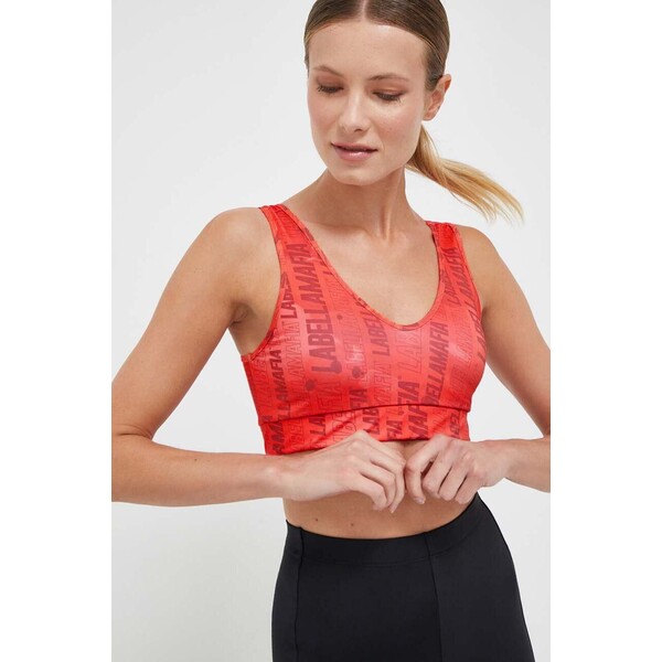 LaBellaMafia biustonosz sportowy Zero  kolor czerwony wzorzysty LB.28167