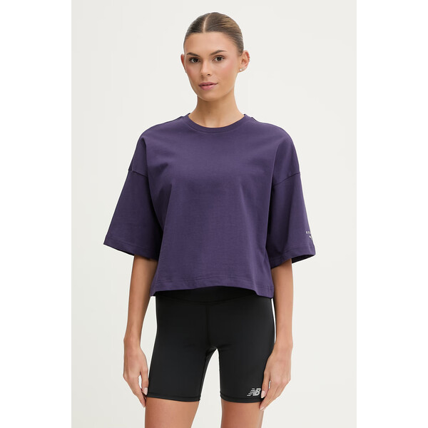 Puma t-shirt treningowy damski bawełniany City lifestyle HYROX  fioletowy 528132