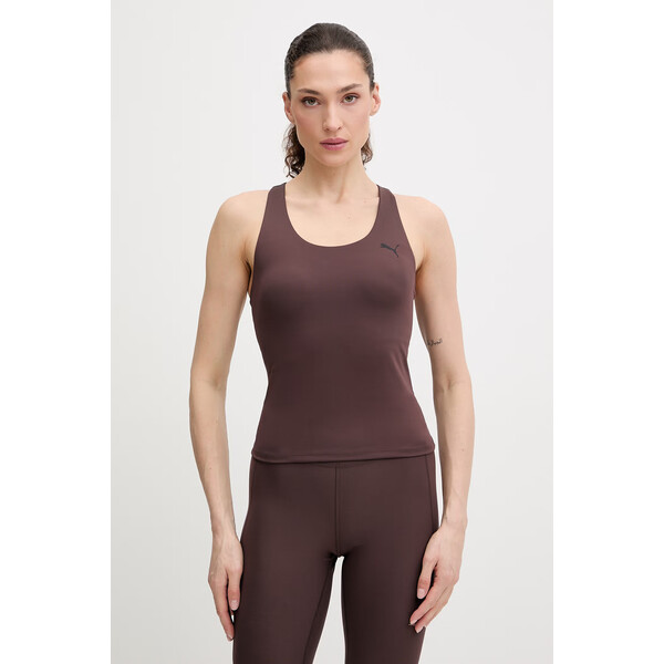 Puma top treningowy Train All Day Essentials  kolor brązowy 525889