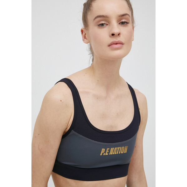 P.E Nation biustonosz sportowy Blast  kolor czarny wzorzysty 22PE1C031