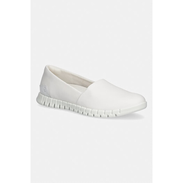 Ecco espadryle skórzane Gruuv Lite W  kolor biały 246313-52292 246313.52292