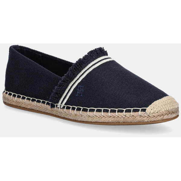 Tommy Hilfiger espadryle FRINGE CANVAS CLOSED ESPADRILLE  kolor granatowy FW0FW08881