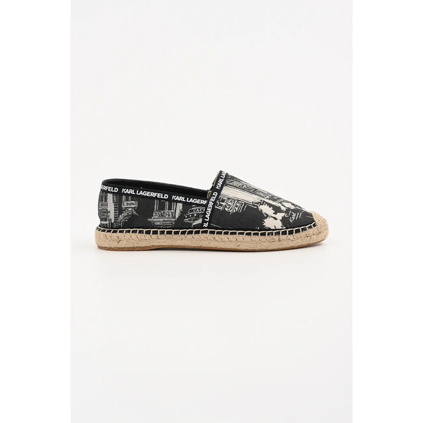 Karl Lagerfeld espadryle KAMINI  kolor czarny KL80125A KL80125A.900