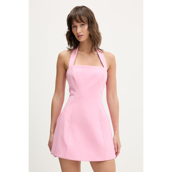 Bardot sukienka NEVELLE  kolor różowy mini rozkloszowana 59857DB