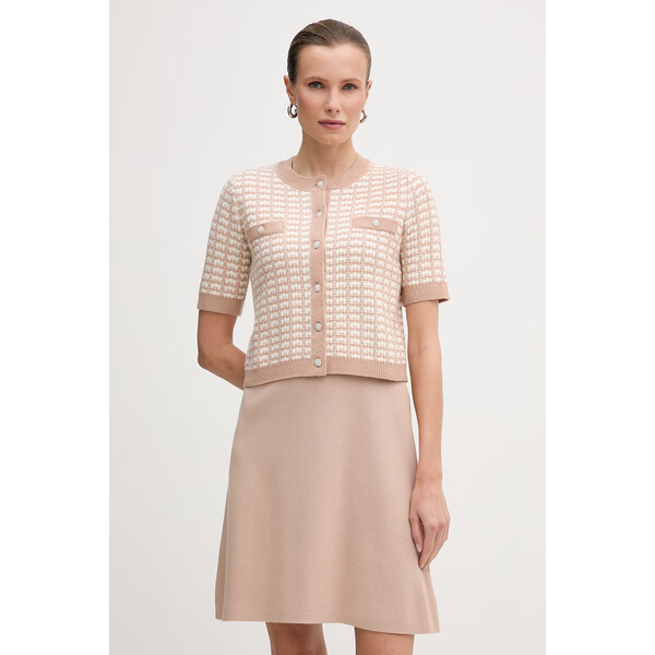 Morgan sukienka  kolor beżowy mini rozkloszowana RMORESA