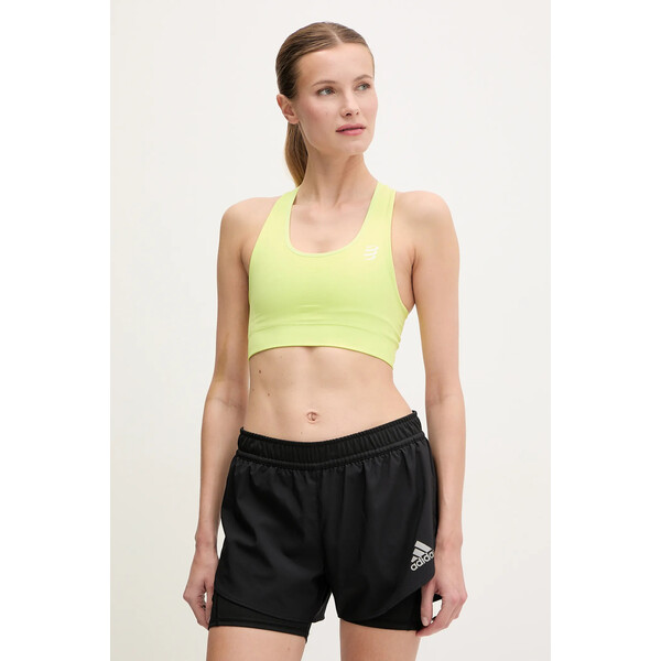 Compressport biustonosz sportowy Feel Free  kolor żółty gładki AUNW718