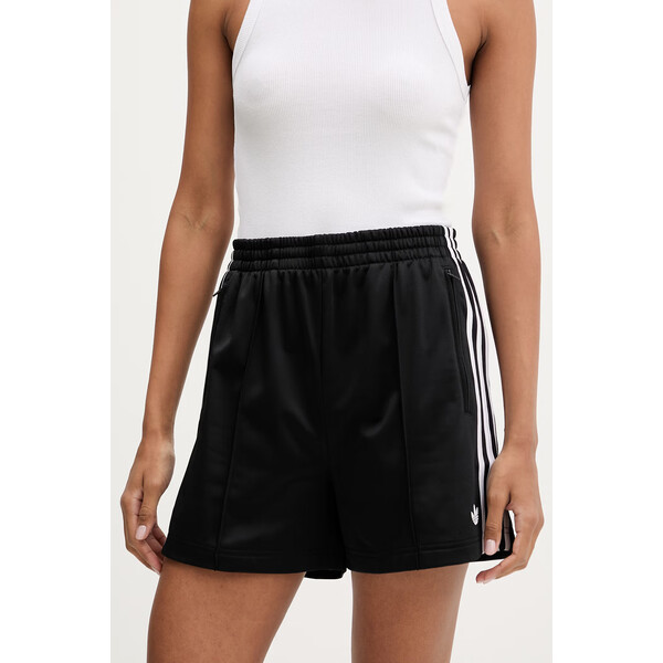 adidas Originals szorty  damskie kolor czarny gładkie high waist KD5569