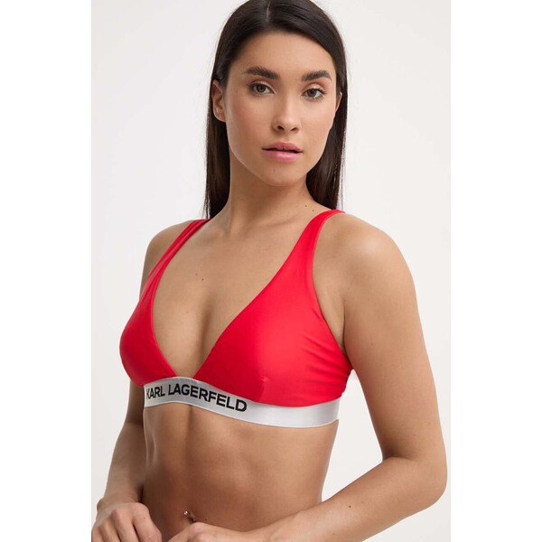 Karl Lagerfeld biustonosz  kolor czerwony gładki 240W2218