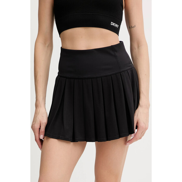 Dkny spódnica  kolor czarny mini rozkloszowana DP6K1012