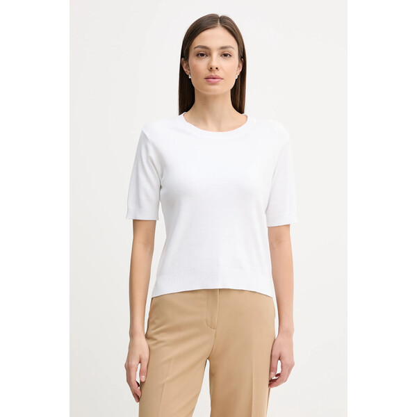 United Colors of Benetton t-shirt bawełniany  damski kolor biały 1C19D10G2