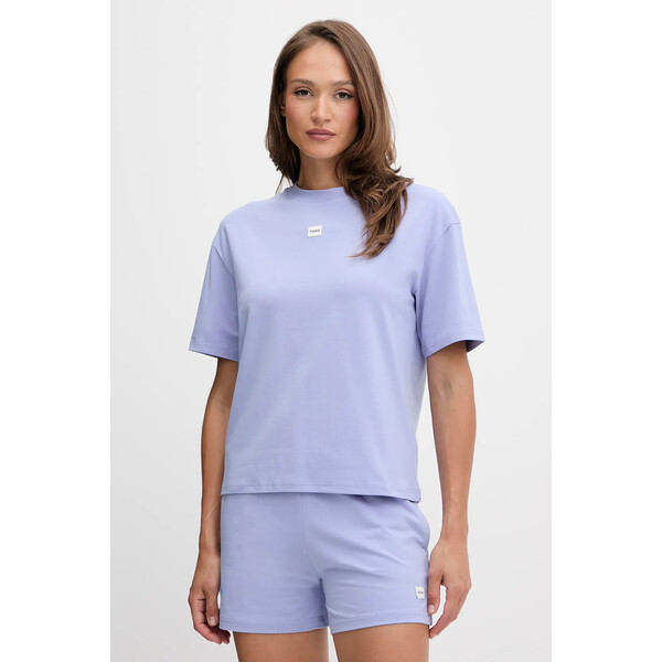 HUGO t-shirt SIGNATURE_TSHIRT  damski kolor fioletowy 50556807