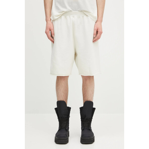 Aries szorty bawełniane Premium Aged Temple Sweatshort  kolor beżowy z nadrukiem AR3002303