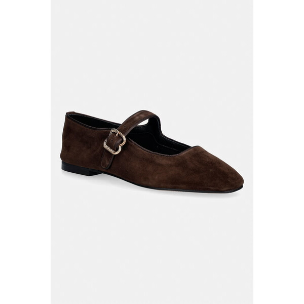 Nokwol baleriny zamszowe Masa  kolor brązowy Masa Masa.Brown.Suede