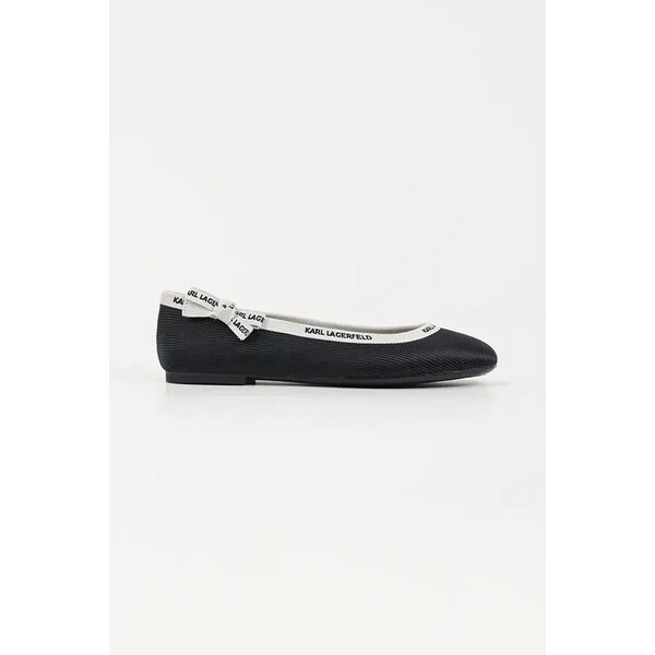 Karl Lagerfeld baleriny KARO  kolor czarny KL40129 KL40129.H00