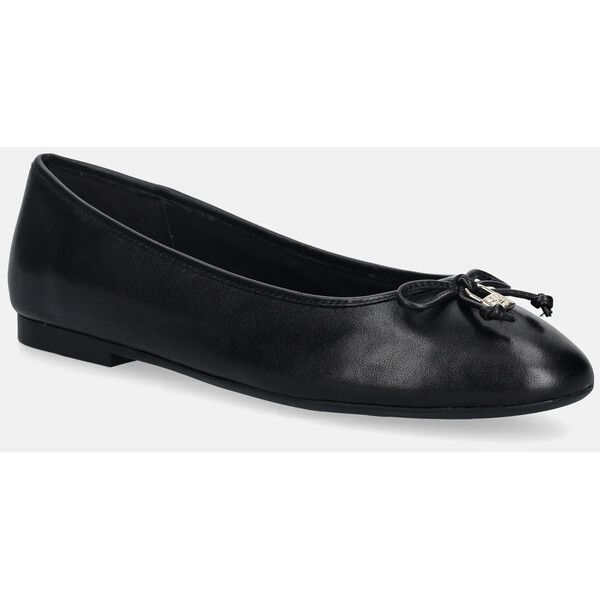 Tommy Hilfiger baleriny skórzane HILFIGER SMOOTH LTHR BALLET  kolor czarny FW0FW09006