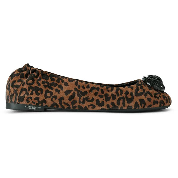 Kurt Geiger London baleriny zamszowe Chelsea Ballerina  kolor brązowy 5000635289