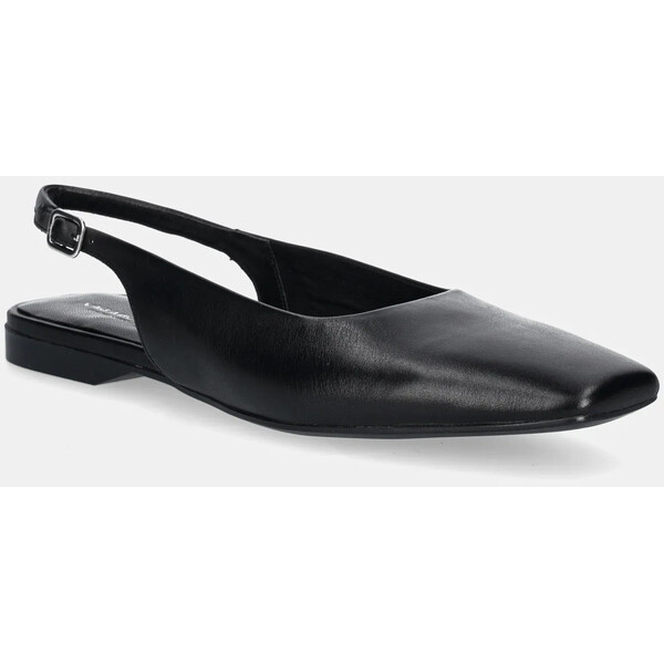 Vagabond Shoemakers baleriny skórzane DELIA  kolor czarny z odkrytą piętą 5907-201-20 5907.201.20