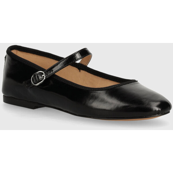 Steve Madden baleriny skórzane Vinetta  kolor czarny  SM11003146 SM11003146.017