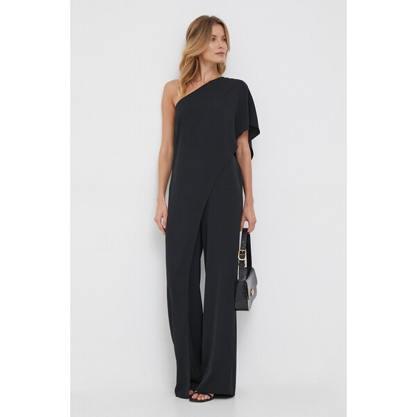 Lauren Ralph Lauren kombinezon  kolor czarny z dekoltem okrągłym 253909456