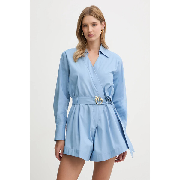 Pinko kombinezon  kolor niebieski z kołnierzykiemm 106604 A35Q 106604.A35Q