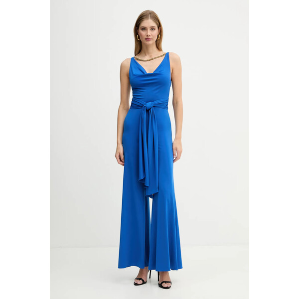 Marciano by Guess kombinezon NEW KIKI  kolor niebieski z dekoltem okrągłym 5YGD35 6257A 5YGD35.6257A