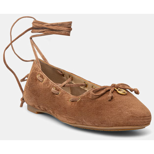 MICHAEL Michael Kors baleriny zamszowe Shae Flex Ballet  kolor brązowy 40S6SHFP1S.230