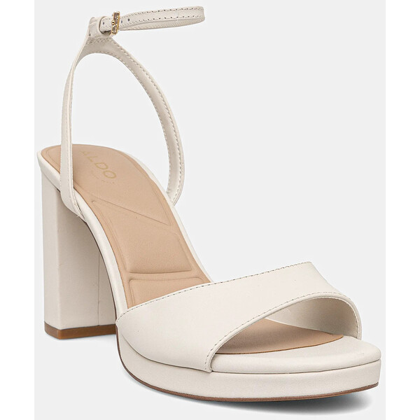 Aldo sandały skórzane GRACIOUS  kolor beżowy 13966711