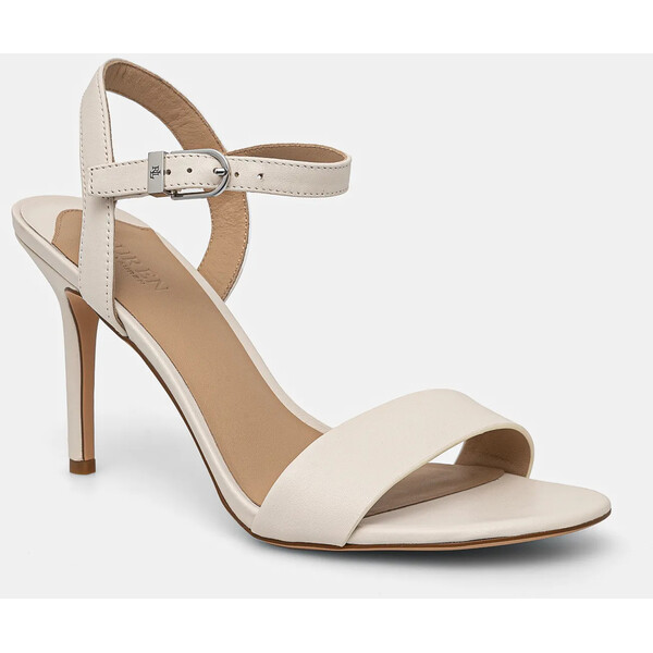 Lauren Ralph Lauren szpilki skórzane Gwen  kolor beżowy 802940727005 802940727005.100
