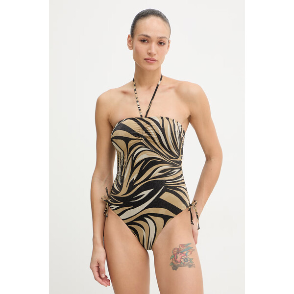 Twinset jednoczęściowy strój kąpielowy  kolor beżowy 261LBMF00